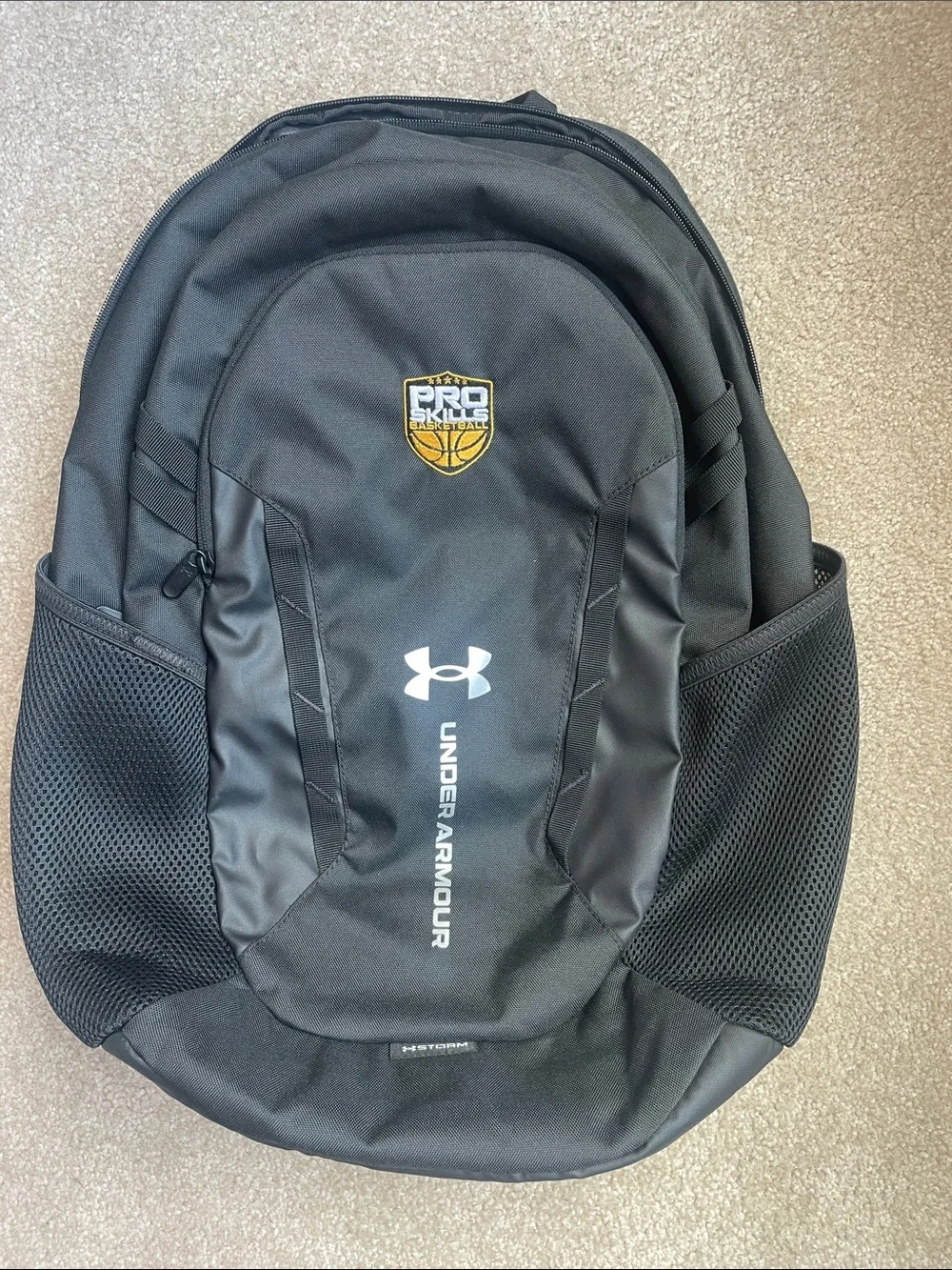 Under Armour Black Backpack with Pro Skills Basketball Emblem